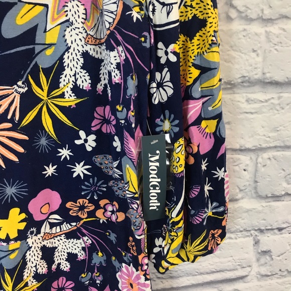Modcloth Applaud For Mod Shift Dress Womens Size Small Graphic Multicolor NWT - Picture 2 of 6